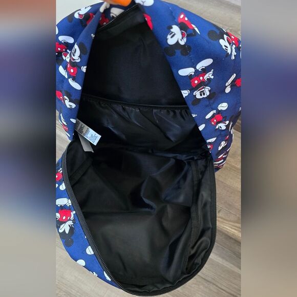Disney Mickey Mouse Blue print  Backpack full size NWT - Picture 5 of 8